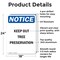 Signmission Keep Out Tree Preservation OSHA Notice Sign, Aluminum, 18in W x 24in L, 2PK OS-2PACK-NS-A-1824-V-13859 - alternate 3